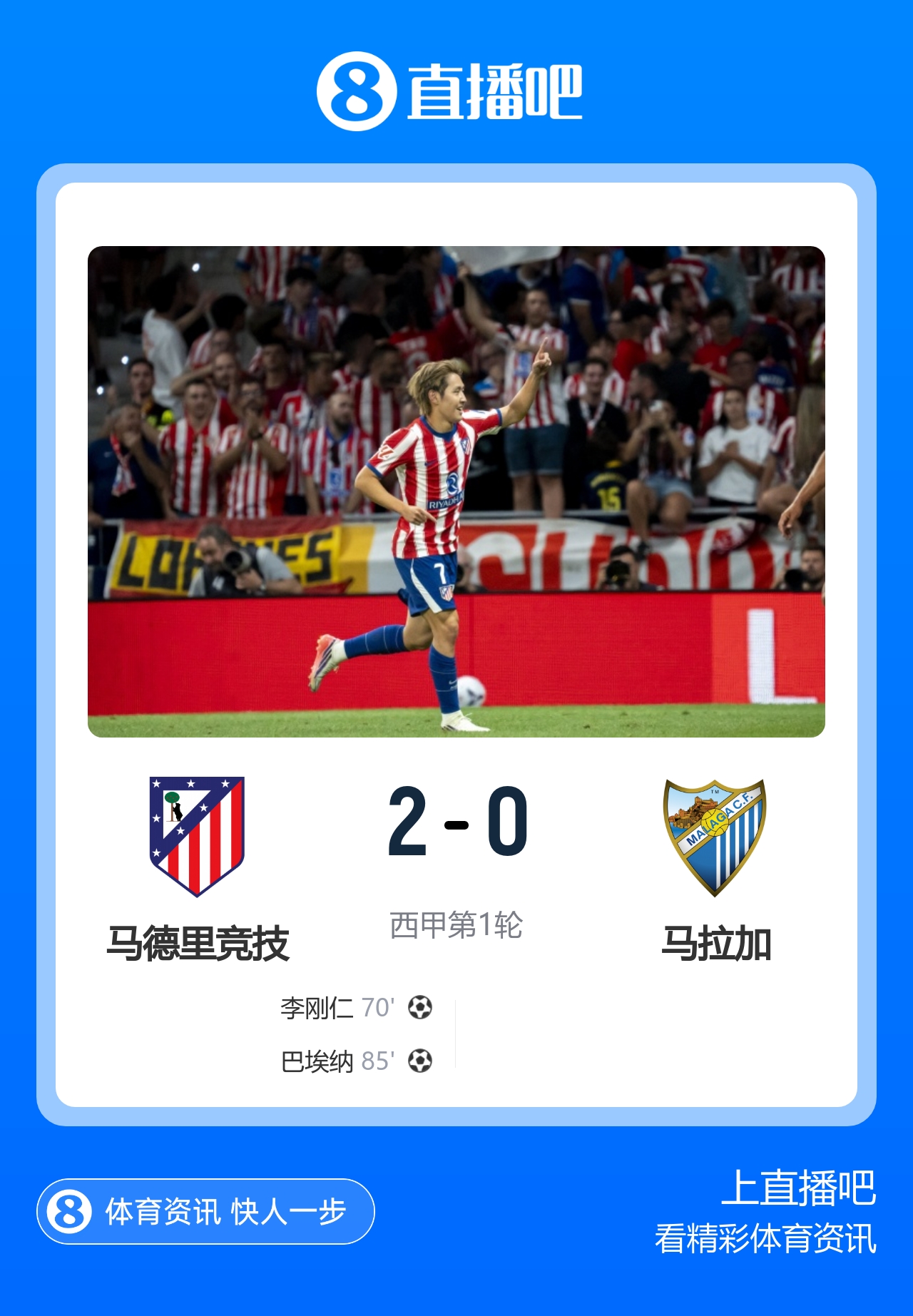 巴萨2-1夺甘伯杯 马竞2-0西甲开门红 巴萨2-1夺甘伯杯 马竞2-0西甲开门红